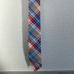 EGARA Skinny Plaid Neck Tie